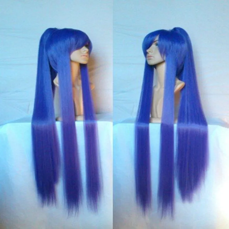 HAIRJOY Synthetic Hair Cosplay Wigs Long Ponytail Black Purple Red Grey Wig High Temperature Fiber