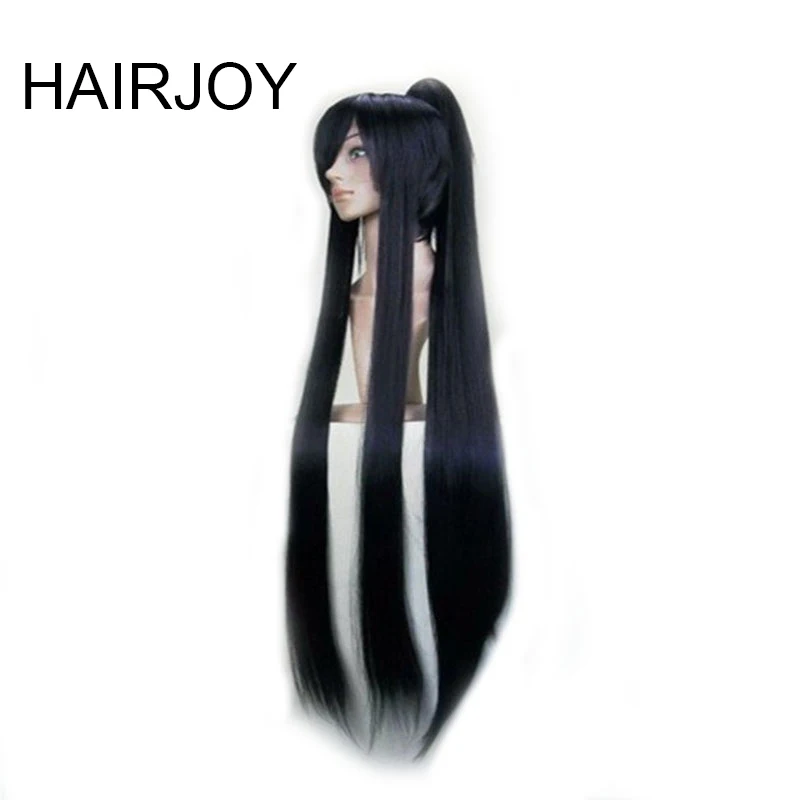 HAIRJOY Synthetic Hair Cosplay Wigs Long Ponytail Black Purple Red Grey Wig High Temperature Fiber