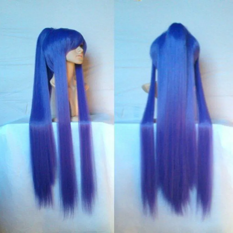 HAIRJOY Synthetic Hair Cosplay Wigs Long Ponytail Black Purple Red Grey Wig High Temperature Fiber