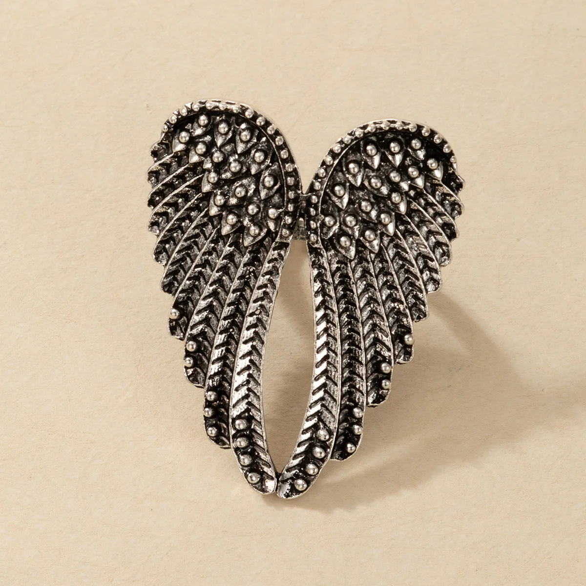 Retro Angel Wings Large Ring For Women Unisex Vintage Open Ring Punk Gothic Rock Hiphop Accessories Designer Jewelry Lovers Gift