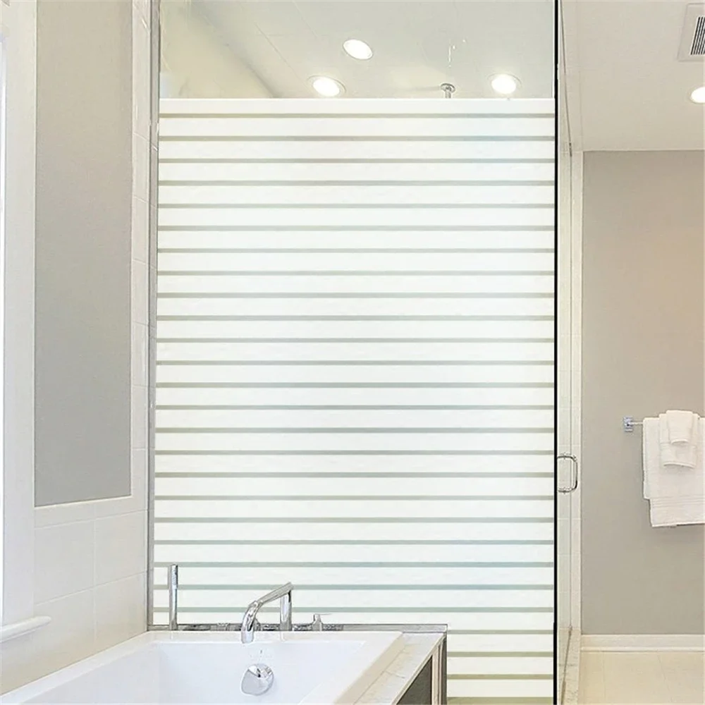 Decorative Privacy Vinyl Window Adhesive Film Window Sticker Decals Waterproof Sun UV Protection Bamboo Sliding Door Bathroom