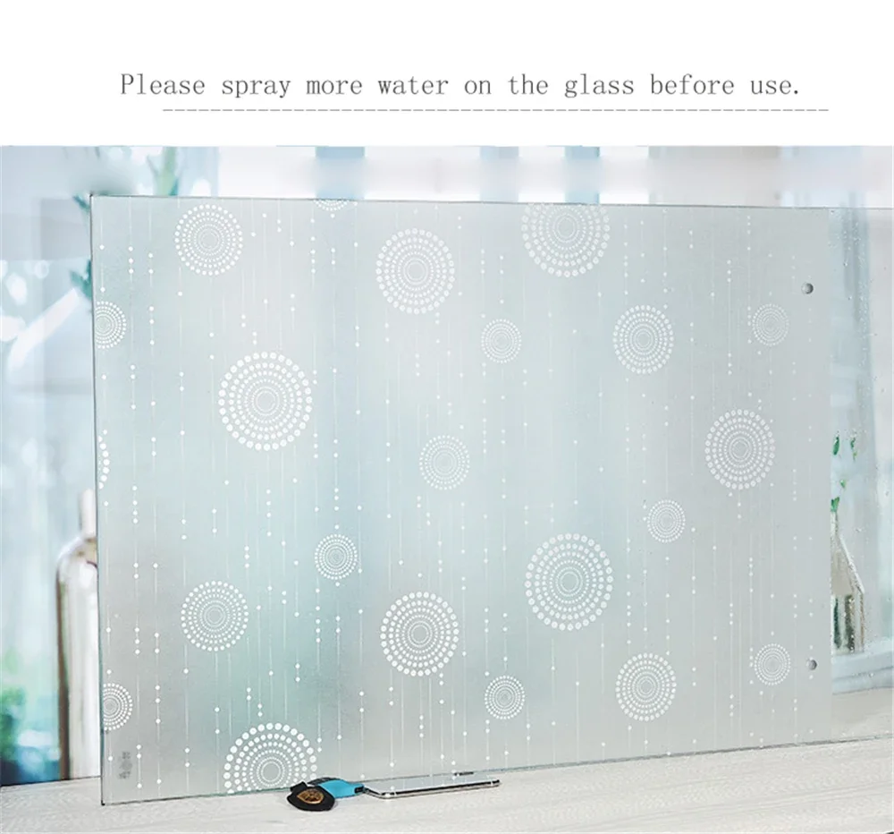 Decorative Privacy Vinyl Window Adhesive Film Window Sticker Decals Waterproof Sun UV Protection Bamboo Sliding Door Bathroom