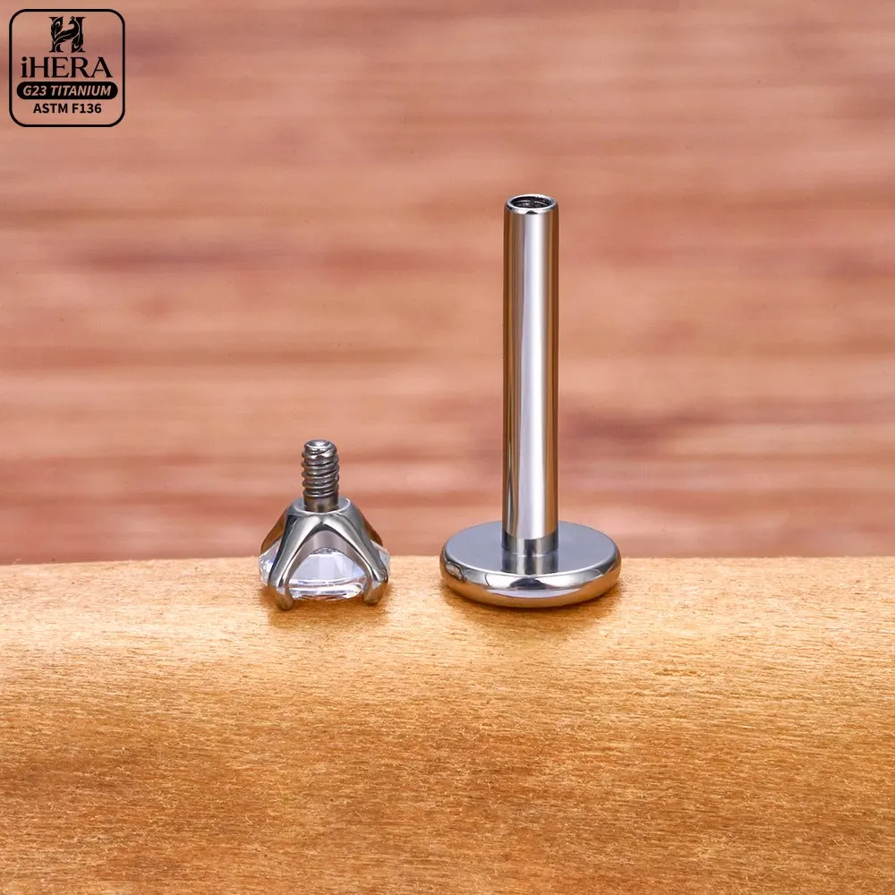 1/10 PCS G23 Titanium ASTM-F136 Piercings Nose Ring C Rod Body Jewelry Internal Thread Cartilage Helix Earrings Wholesale