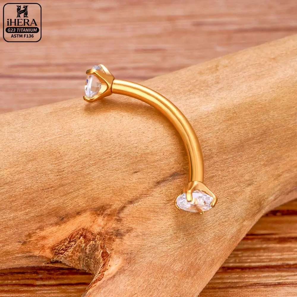 1/10 PCS G23 Titanium ASTM-F136 Piercings Nose Ring C Rod Body Jewelry Internal Thread Cartilage Helix Earrings Wholesale