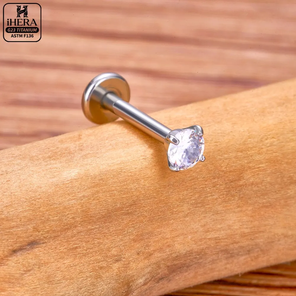 1/10 PCS G23 Titanium ASTM-F136 Piercings Nose Ring C Rod Body Jewelry Internal Thread Cartilage Helix Earrings Wholesale