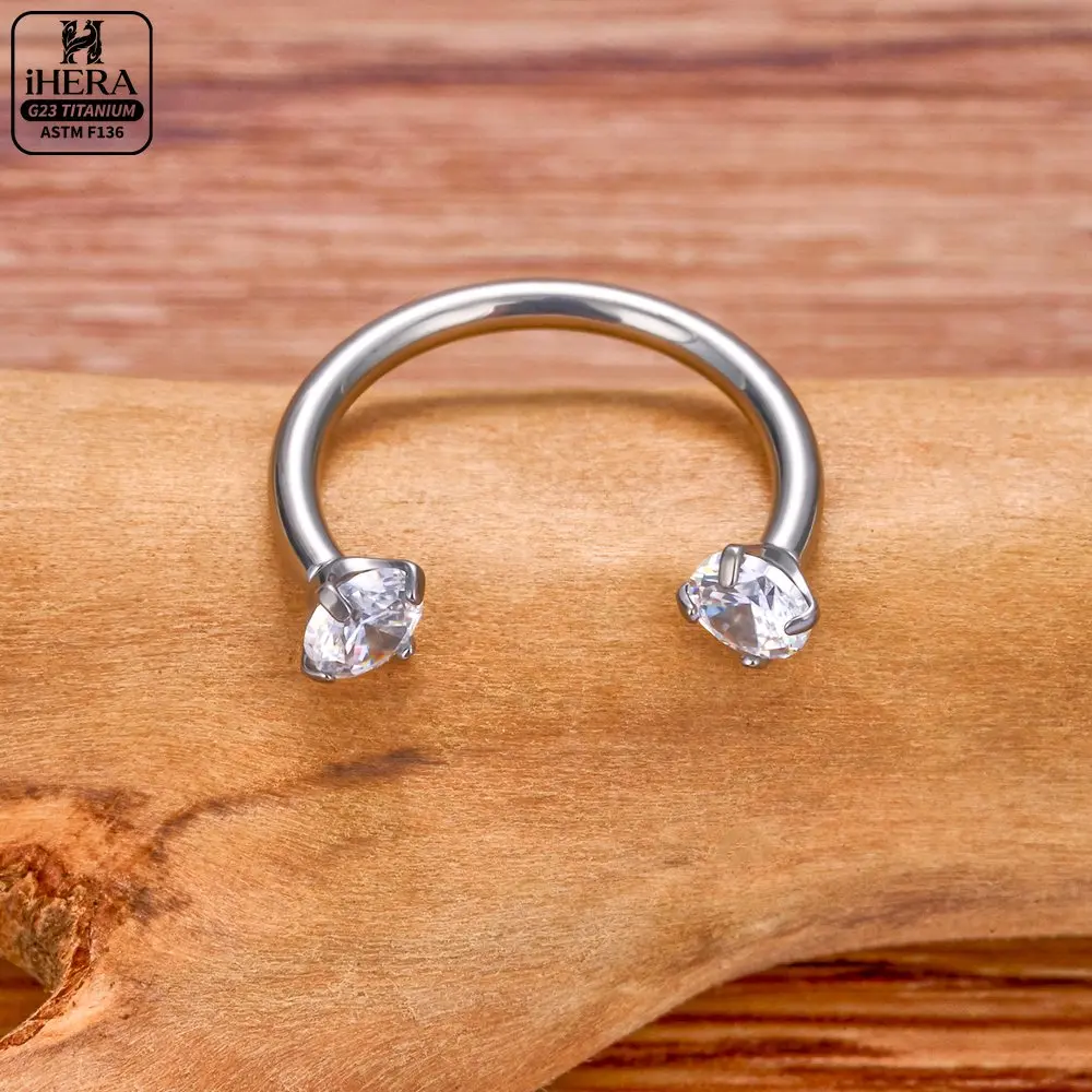 1/10 PCS G23 Titanium ASTM-F136 Piercings Nose Ring C Rod Body Jewelry Internal Thread Cartilage Helix Earrings Wholesale