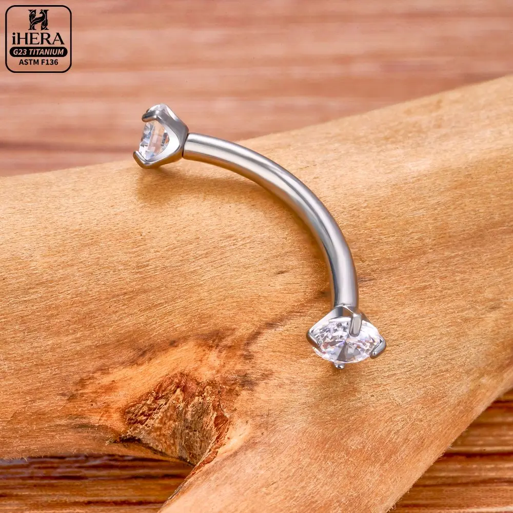 1/10 PCS G23 Titanium ASTM-F136 Piercings Nose Ring C Rod Body Jewelry Internal Thread Cartilage Helix Earrings Wholesale