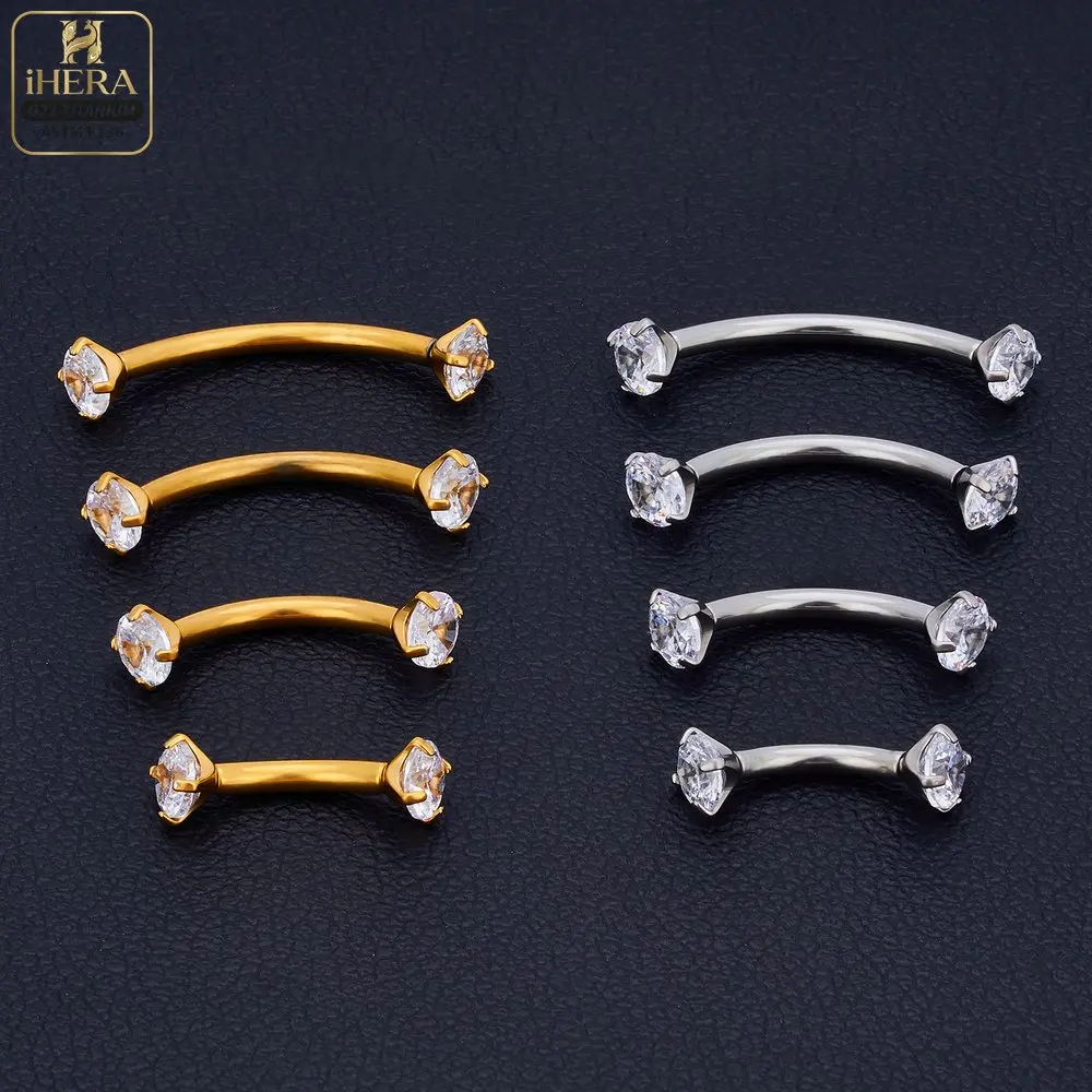 1/10 PCS G23 Titanium ASTM-F136 Piercings Nose Ring C Rod Body Jewelry Internal Thread Cartilage Helix Earrings Wholesale