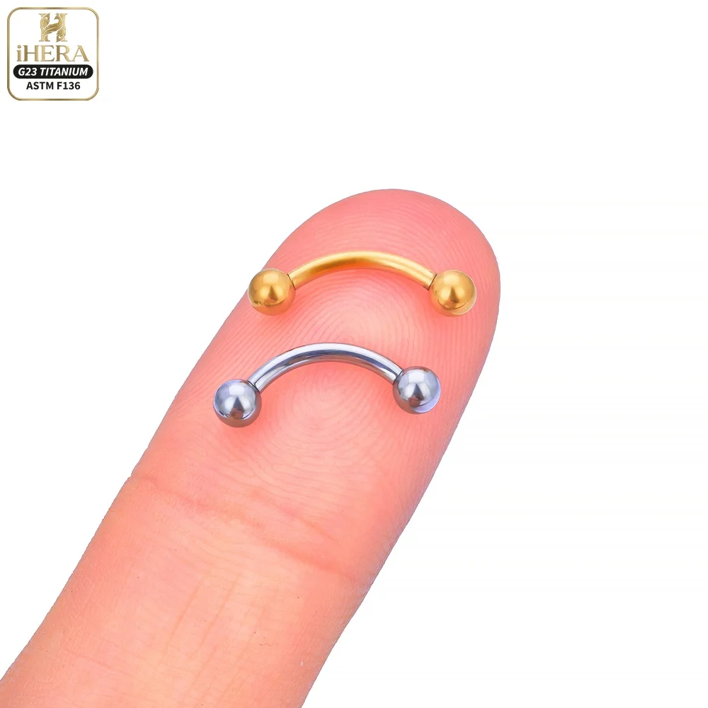 1/10 PCS G23 Titanium ASTM-F136 Piercings Nose Ring C Rod Body Jewelry Internal Thread Cartilage Helix Earrings Wholesale
