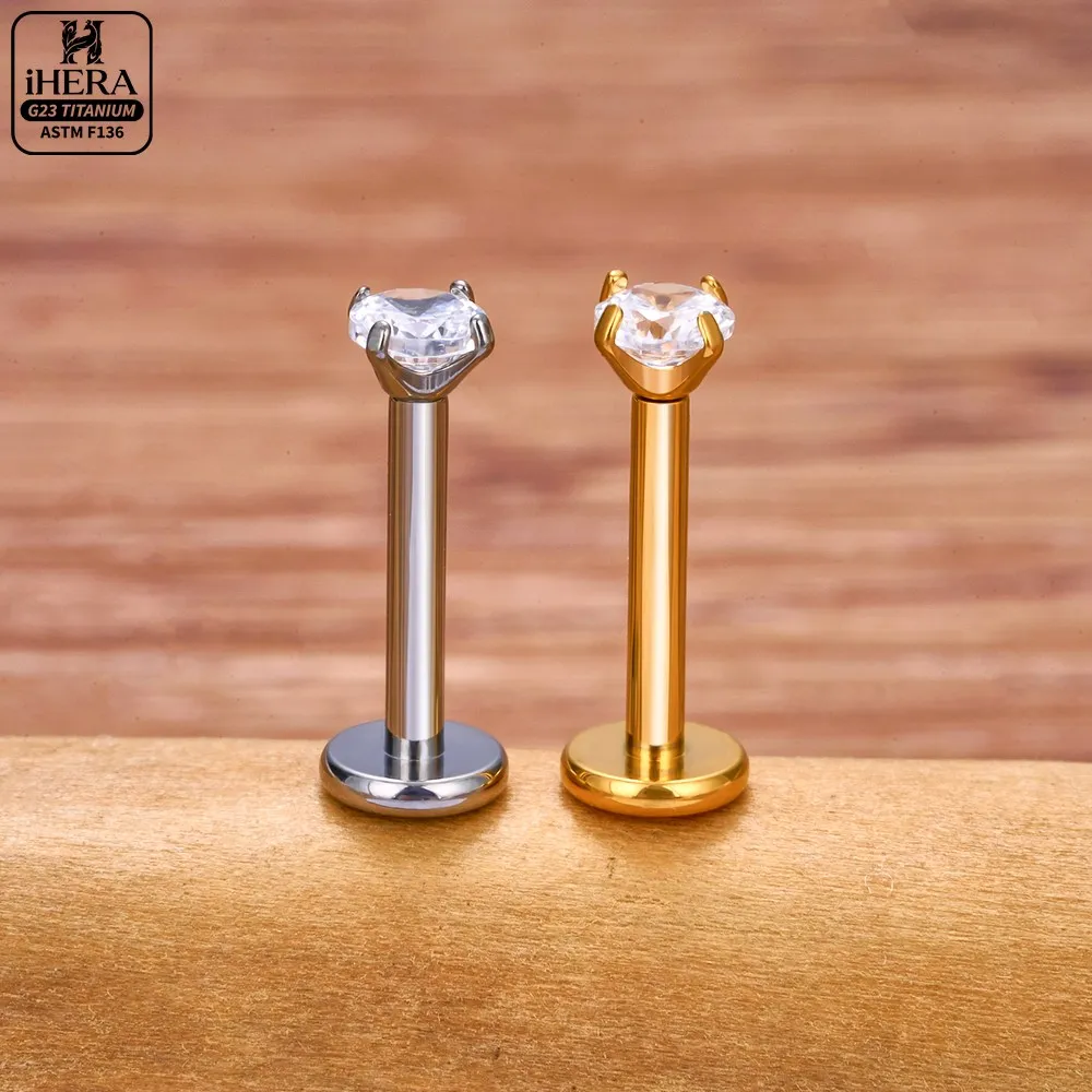 1/10 PCS G23 Titanium ASTM-F136 Piercings Nose Ring C Rod Body Jewelry Internal Thread Cartilage Helix Earrings Wholesale