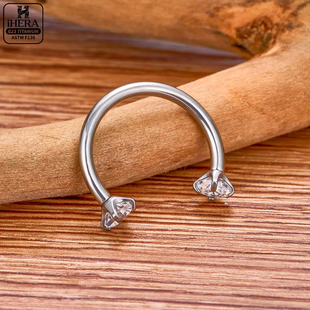 1/10 PCS G23 Titanium ASTM-F136 Piercings Nose Ring C Rod Body Jewelry Internal Thread Cartilage Helix Earrings Wholesale