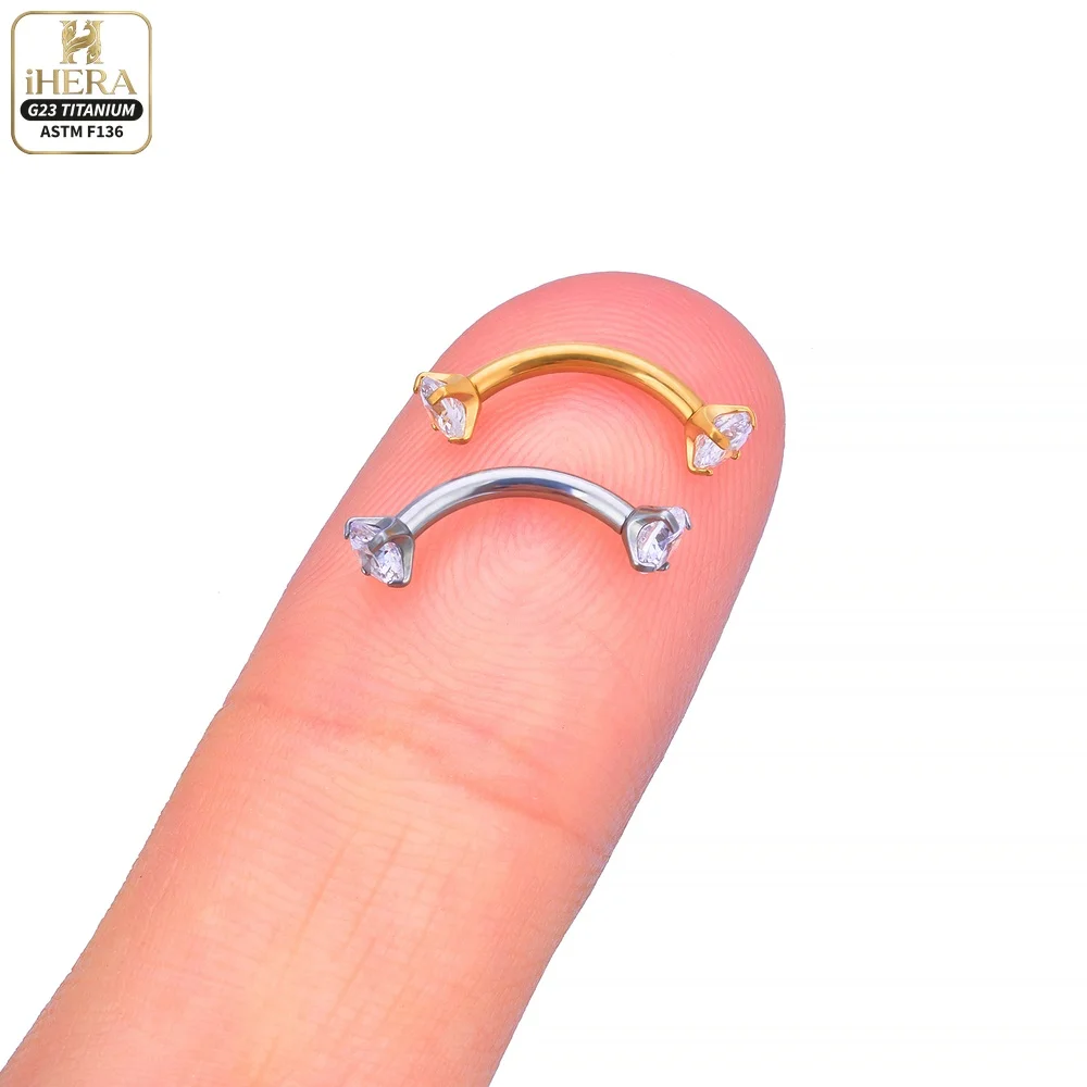 1/10 PCS G23 Titanium ASTM-F136 Piercings Nose Ring C Rod Body Jewelry Internal Thread Cartilage Helix Earrings Wholesale