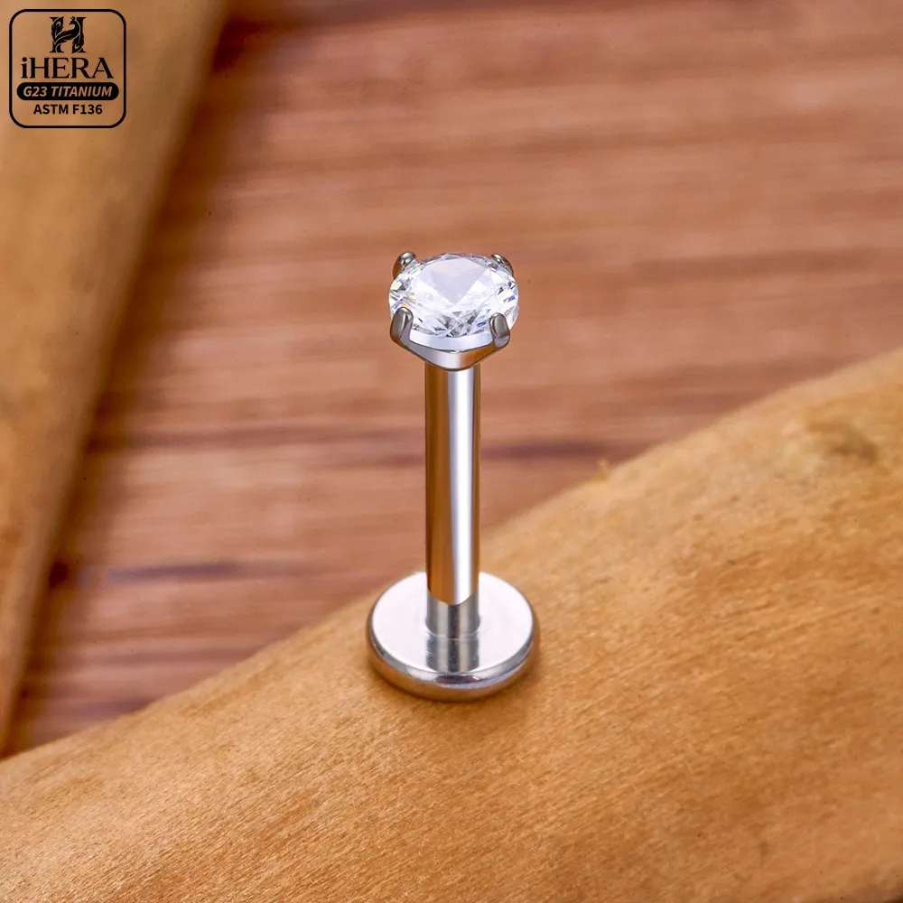 1/10 PCS G23 Titanium ASTM-F136 Piercings Nose Ring C Rod Body Jewelry Internal Thread Cartilage Helix Earrings Wholesale