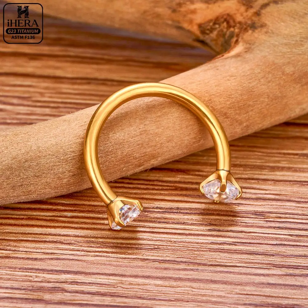 1/10 PCS G23 Titanium ASTM-F136 Piercings Nose Ring C Rod Body Jewelry Internal Thread Cartilage Helix Earrings Wholesale