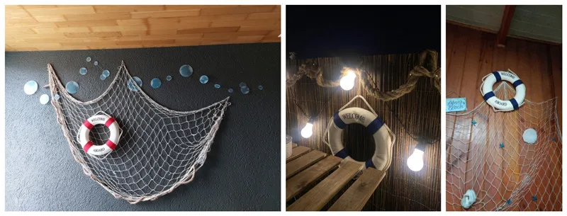 Life Buoy Crafts Living Room Decoration Nautical Style Welcome Decorative Red Blue Life Buoy Home Marine Beach Wall Decoration