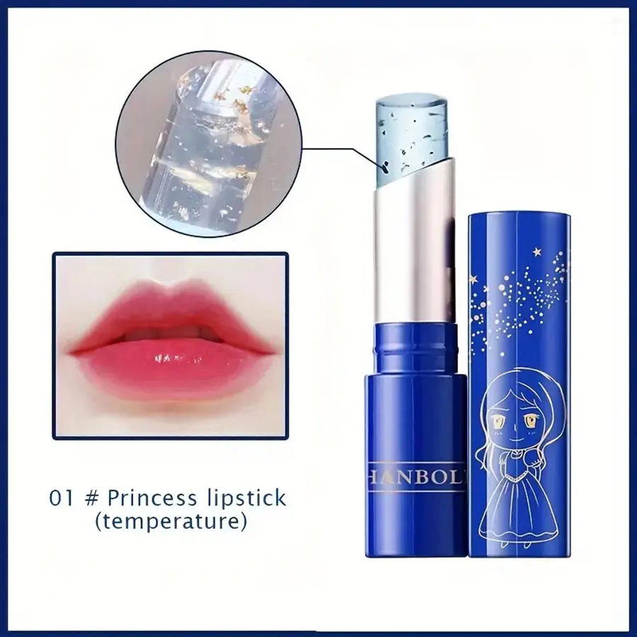 Star Brilliant Temperature Change Moisturizing Lipstick Crystal Jelly Waterproof Lipstick Durable Nutrition Lipstick 24K Tempera