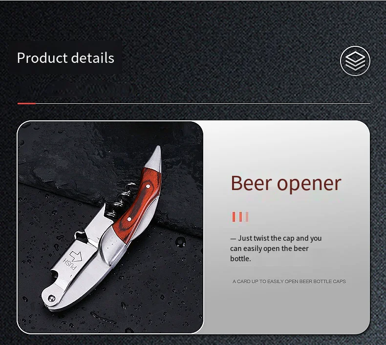 Multi Function Bottle Opener Compact Stylish Design Comfortable Grip Versatile Easy Open Tool For Bar Home