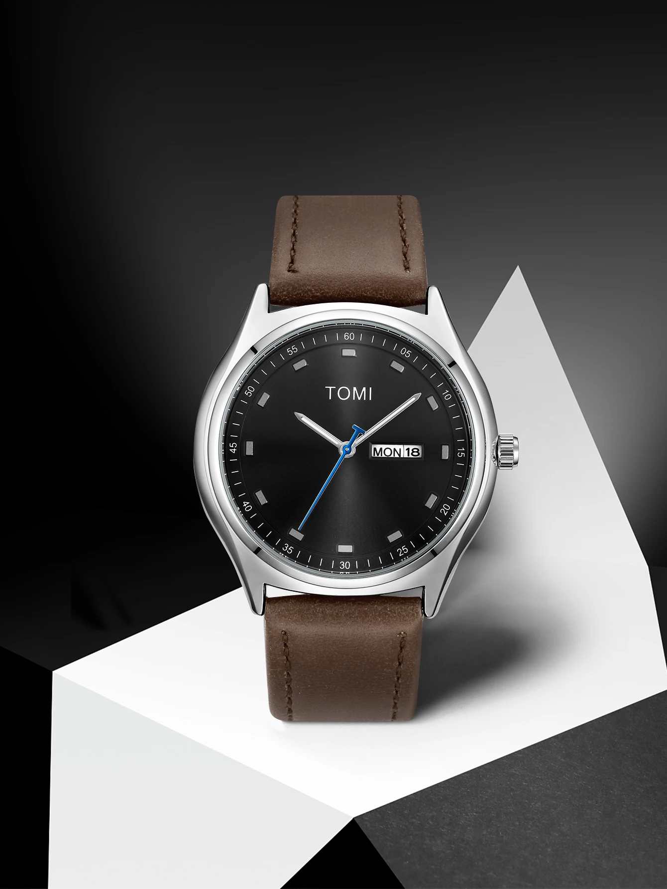 TOMI Minimalist Men's Watch Business Casual Men's And Women's Quartz Watch Fashionable And Versatile Calendar Quartz Watch
