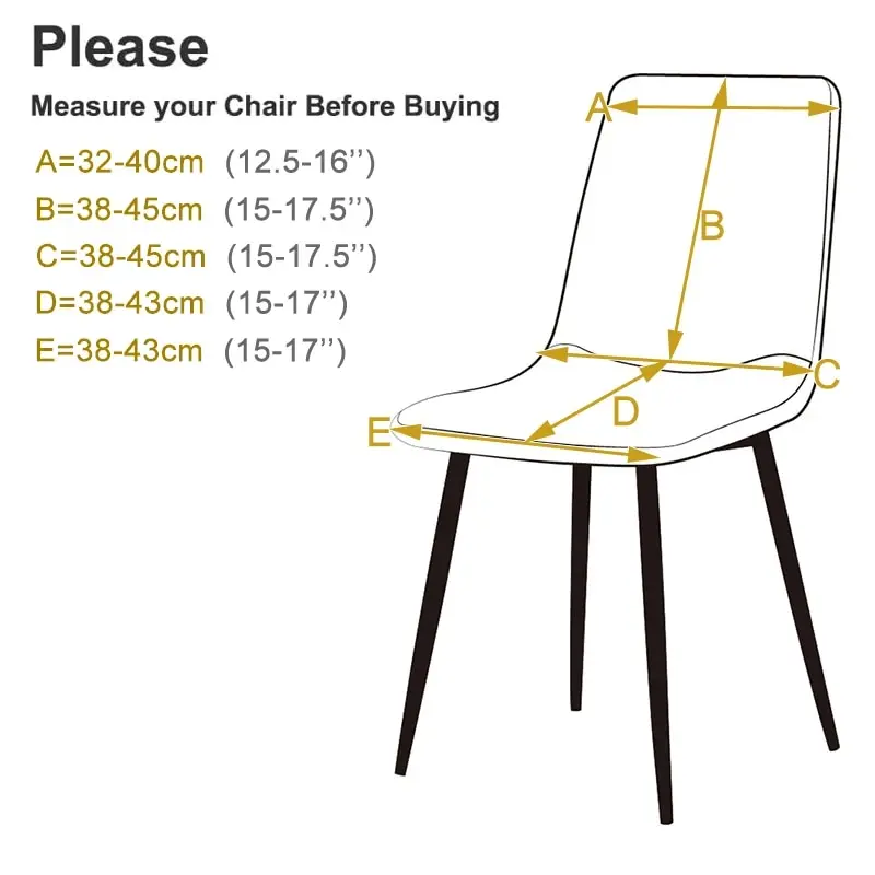 Velvet Short Back Chair Cover Stretch Slipcovers Elastic Seat Chair Cover Dining Room Bar Office Party Banquatet Wedding Kitchen