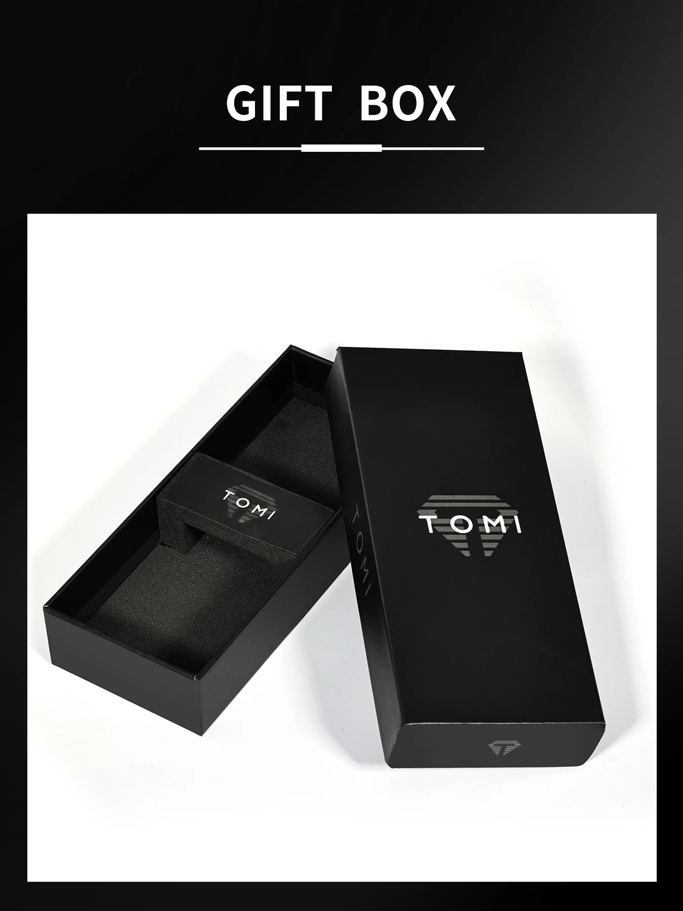 TOMI Men's Minimalist Watch Fashion Versatile Men's and Women's Square Watch Scale Black and White Premium Quartz Watch