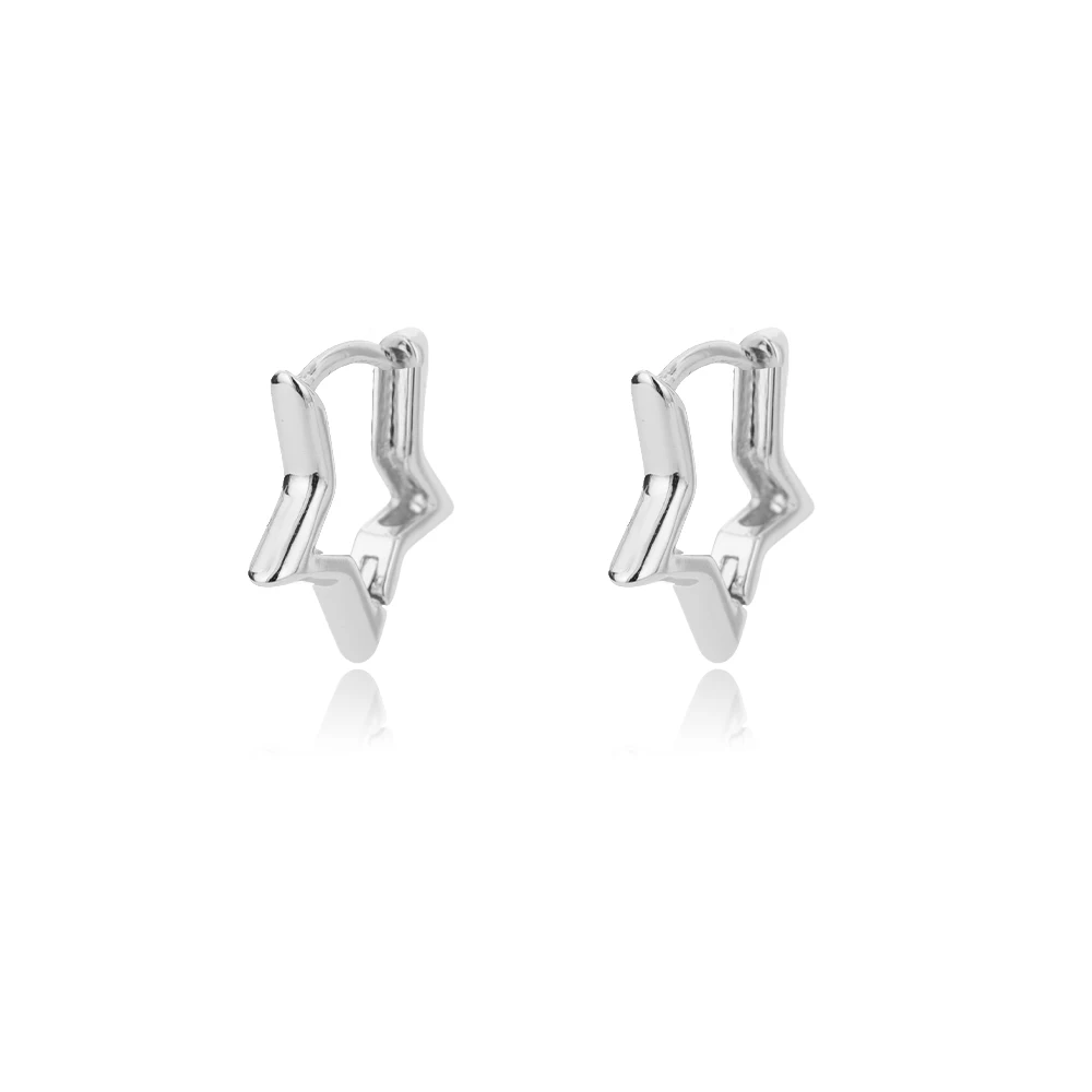 Stainless Steel Star Hoop Earings For Women 2024 Trend New In Luxury Gold Color Earrings Ear Jewelry Gift pendientes mujer