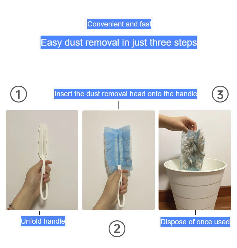 Electrostatic Dust Collector For Household Disposable Fiber Cloth Tabletop Cleaning Sweeping and Cleaning