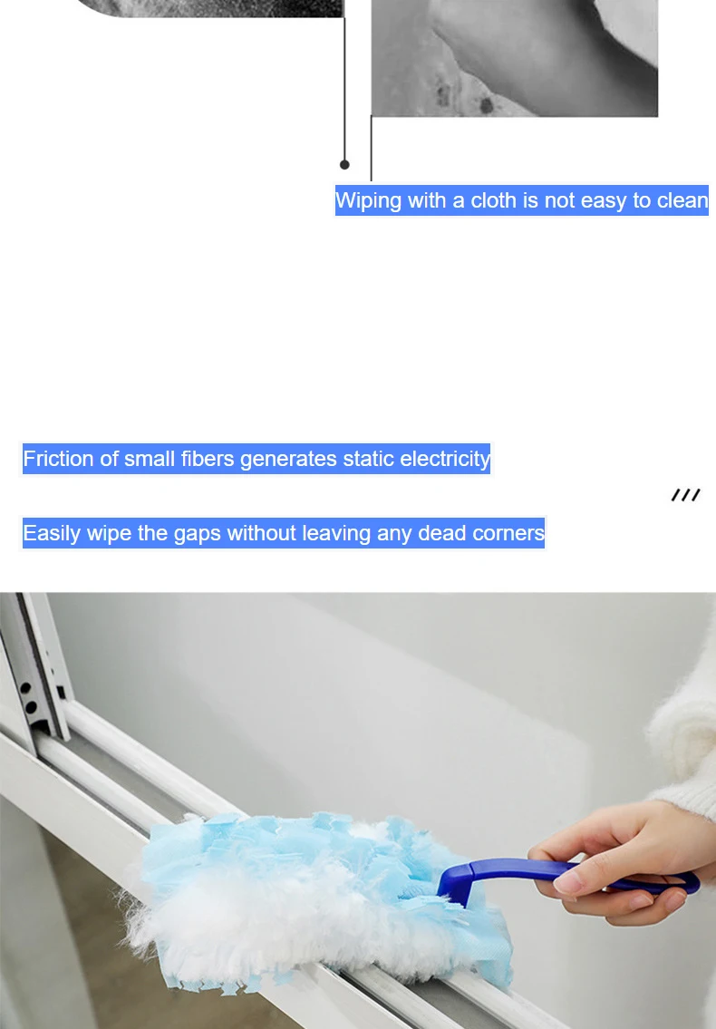 Electrostatic Dust Collector For Household Disposable Fiber Cloth Tabletop Cleaning Sweeping and Cleaning