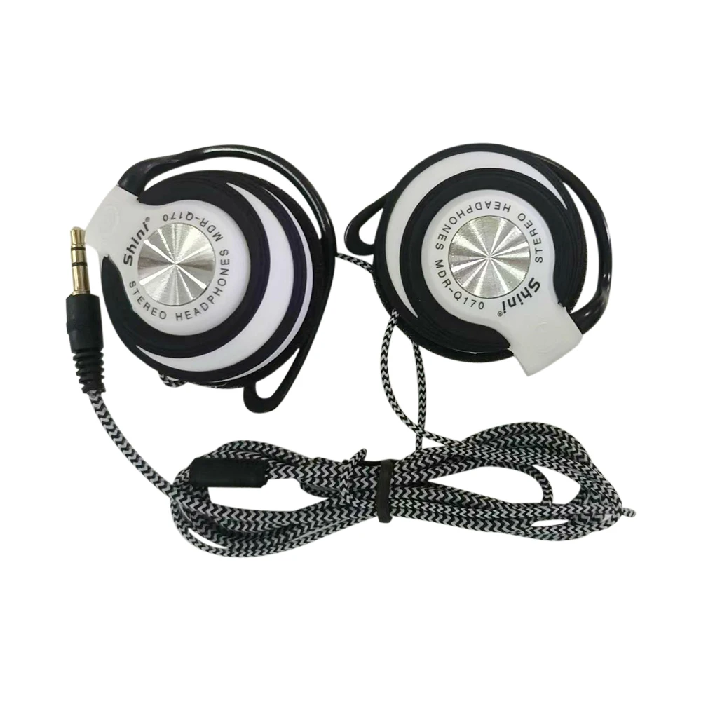 Q170 Universal 3.5mm Wired Headphones HIFI Heavy Bass Headset Over-ear Adjustable Ear Hook Earphones Music Earphone