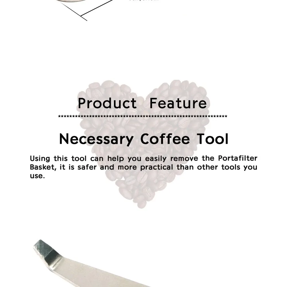 2026 Stainless Steel Coffee Portafilter Remover Tool Durable Espresso Machine Accessory for Coffee Powder Cup Disassembly