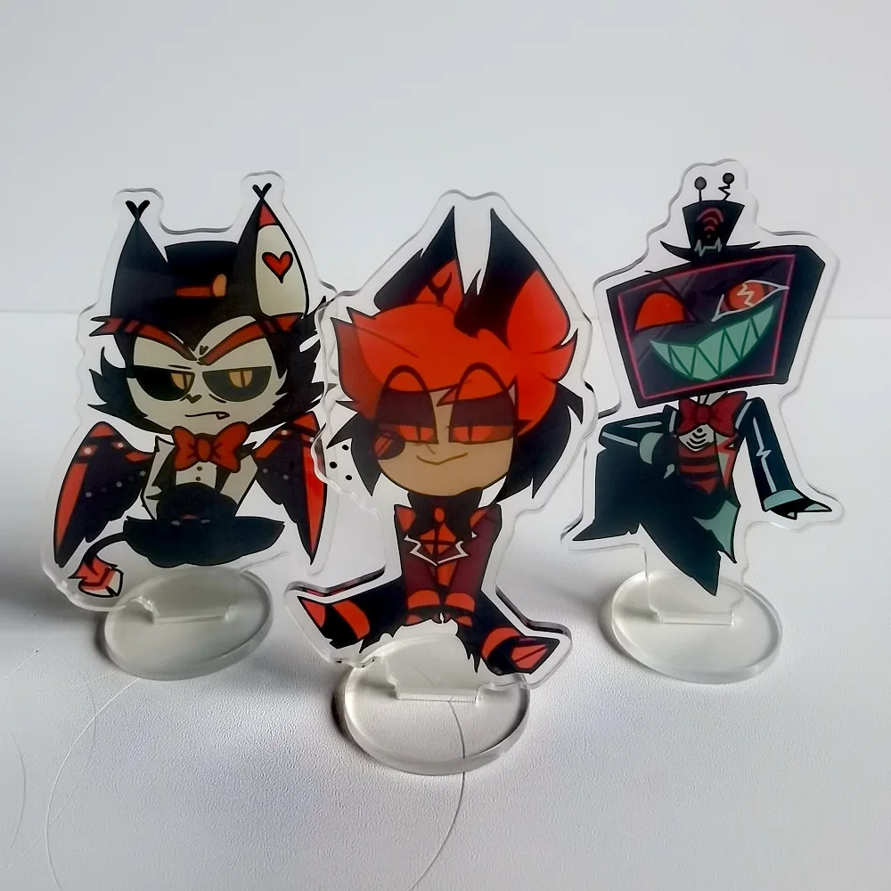 Anime Hazbin Hotel Alastor Morningstar Cosplay Stand Acrylic Cartoon Figure Standing Birthday Gifts Bag Decor Collection