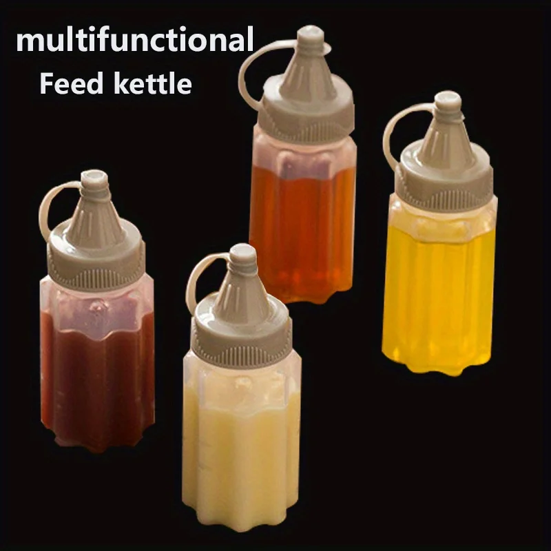 4/8/12PCS Plastic Sauce Squeeze Bottle Mini Seasoning Box Salad Dressing Containers Outdoor Portable Barbecue Spice Jar Kitchen