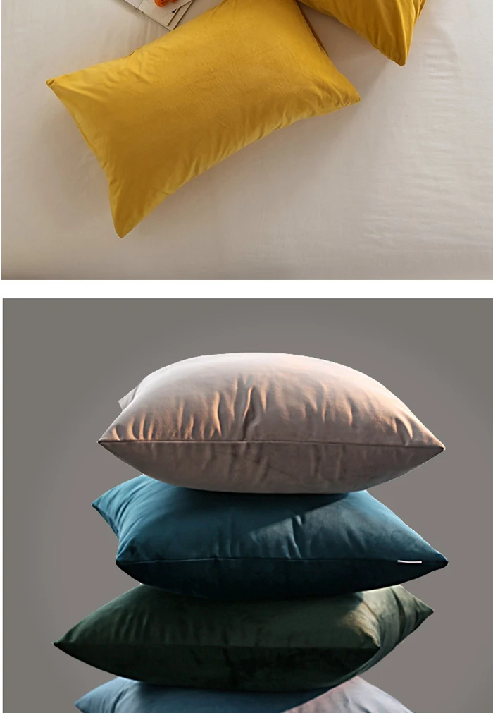 Soft Velvet Cushion Covers Plaid Pillowcases for Living Room Sofa 30x50 Nordic Home Decoration Pillows Cover