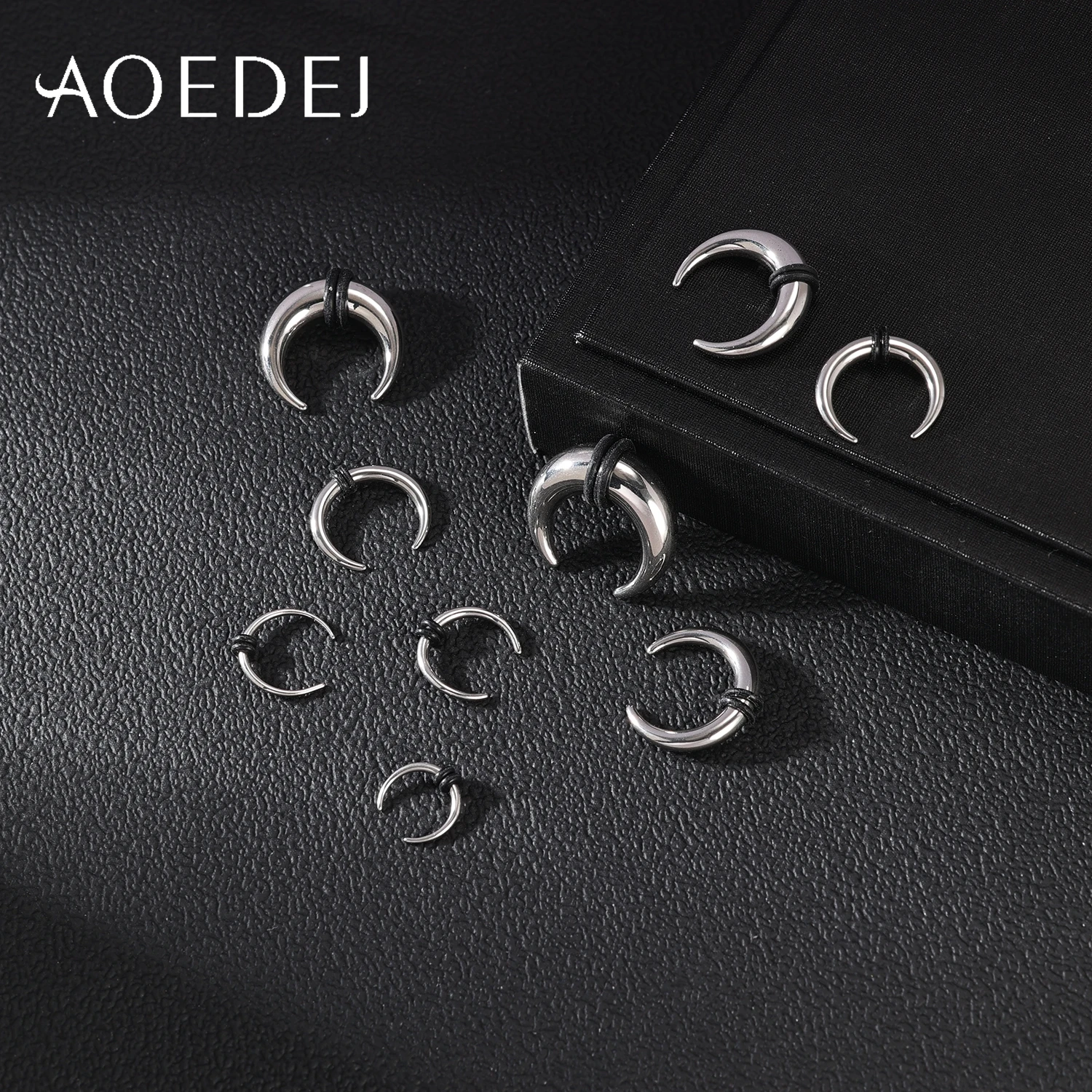 AOEDEJ 1 Piece Punk Stainless Steel Nose Ring 8-25mm Horseshoe Shape Septum Rings Nose Studs Earring Men Body Piercing Jewelry