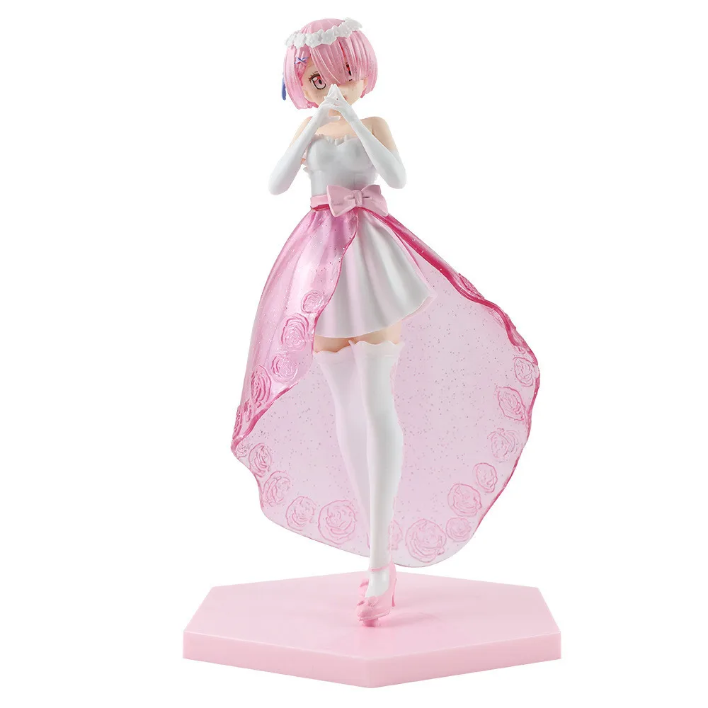 Anime Rem Figure Wedding Dress Crystal Dress Dress Up Figure RE: Zero-Starting Life in Another World Model Toy Action Figure