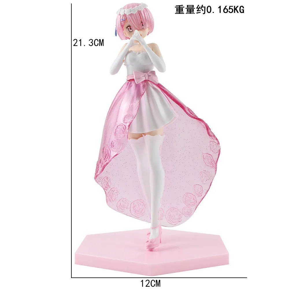Anime Rem Figure Wedding Dress Crystal Dress Dress Up Figure RE: Zero-Starting Life in Another World Model Toy Action Figure