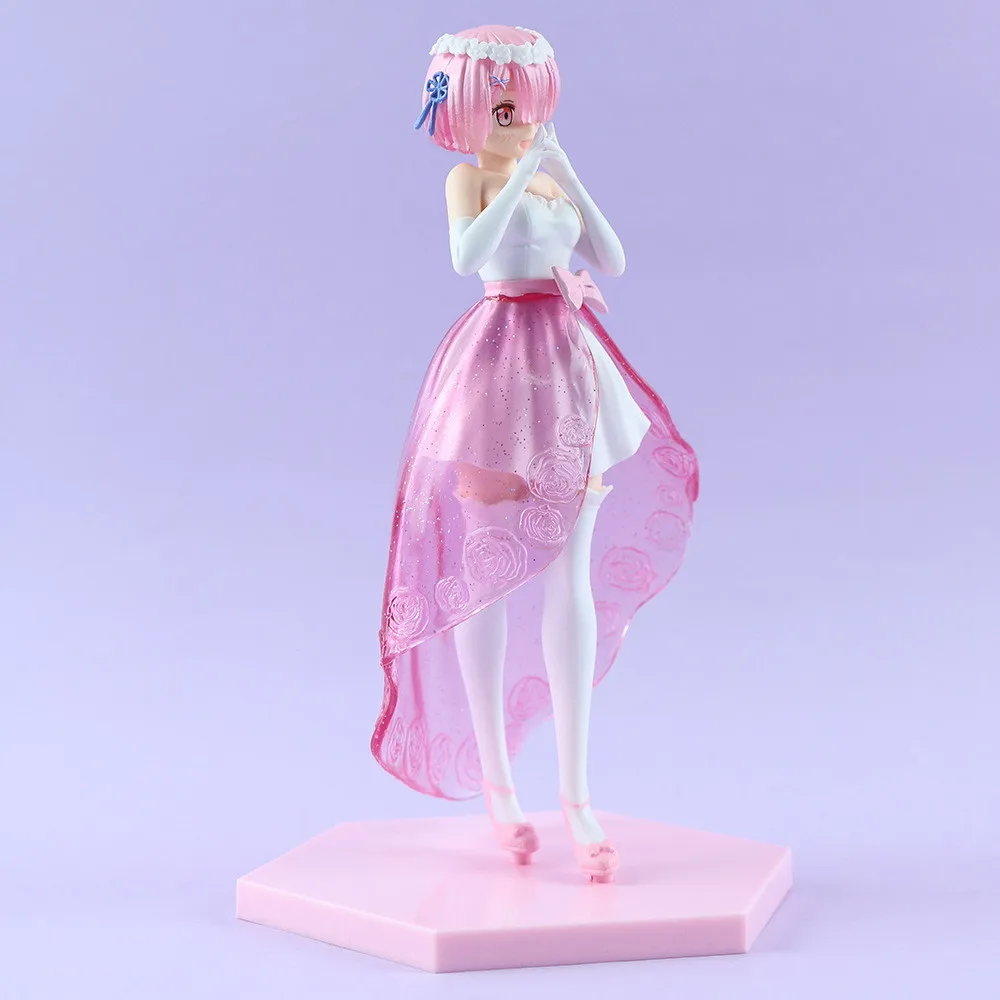Anime Rem Figure Wedding Dress Crystal Dress Dress Up Figure RE: Zero-Starting Life in Another World Model Toy Action Figure
