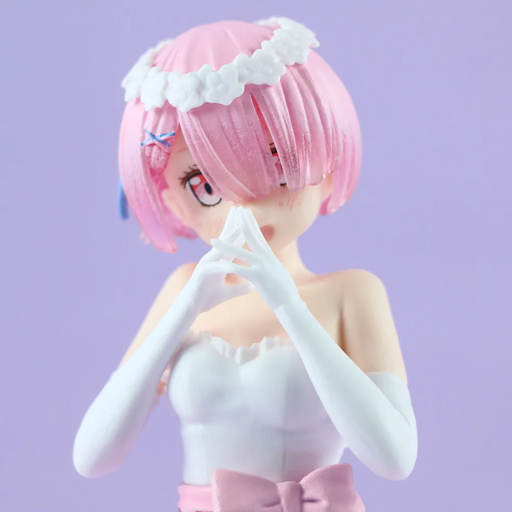 Anime Rem Figure Wedding Dress Crystal Dress Dress Up Figure RE: Zero-Starting Life in Another World Model Toy Action Figure