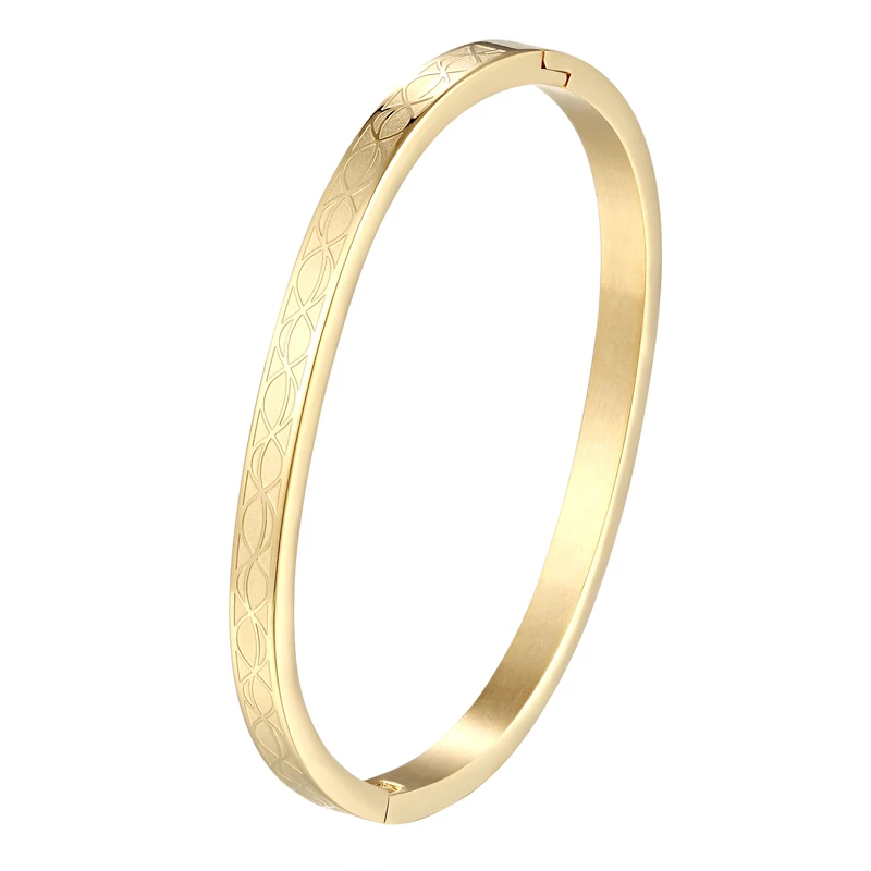 Diameter 5cm 5.8cm Cheap And Fine Gold Silver Color Woman And Kids Bangle Stainless Steel Bracelet Jewelry Family Gift