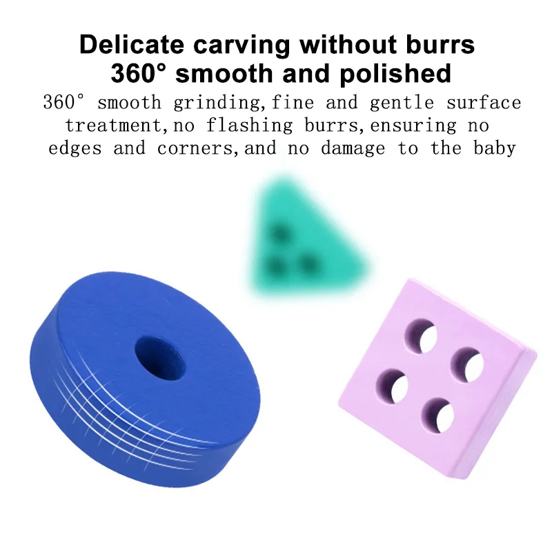 Small Size Toy Wooden Building Blocks Toys Color Shape Match Puzzle Toys for Gifts
