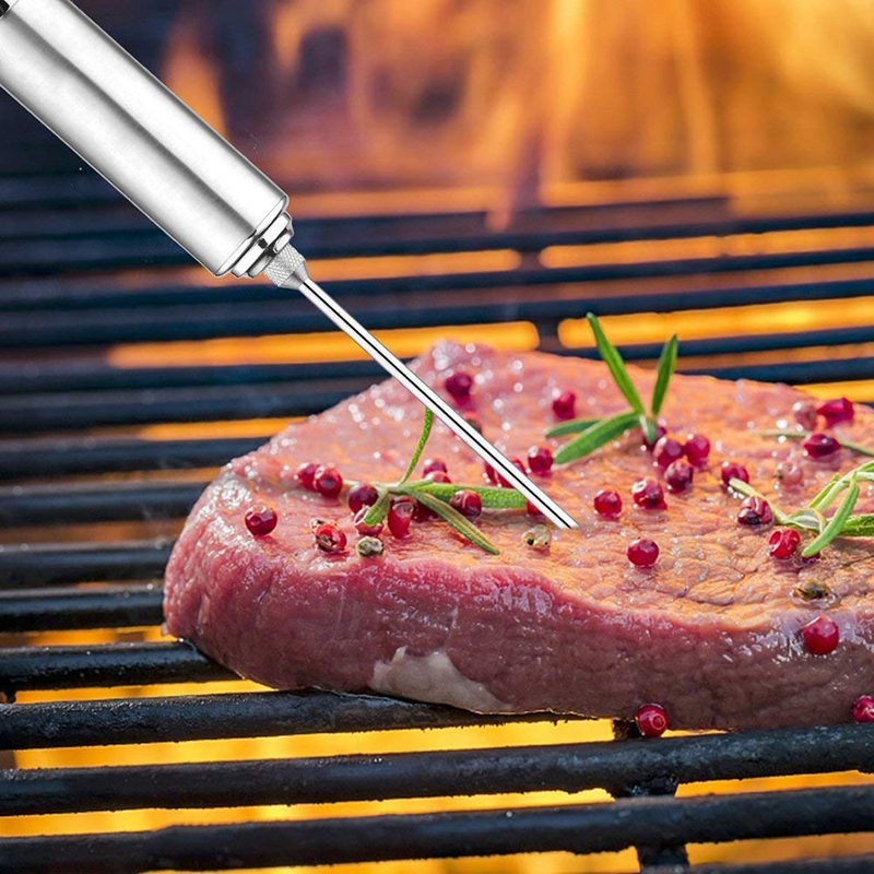 Meat Injector Syringe Kit Grill Turkey BBQ Seasoning Sauce Flavor Needle Cooking Syringe Stainless Steel Injector Cooking Syring
