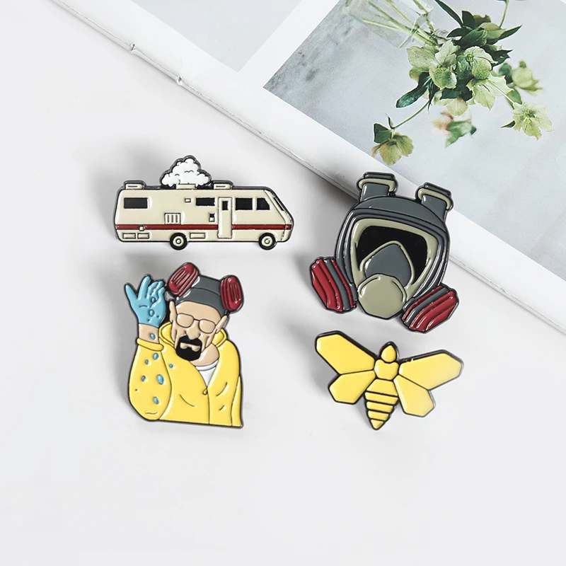 QIHE JEWELRY Enamel Pins Movie Fans Metal Brooches Badges Denim Clothes Women Pins Gifts