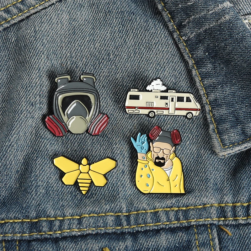 QIHE JEWELRY Enamel Pins Movie Fans Metal Brooches Badges Denim Clothes Women Pins Gifts