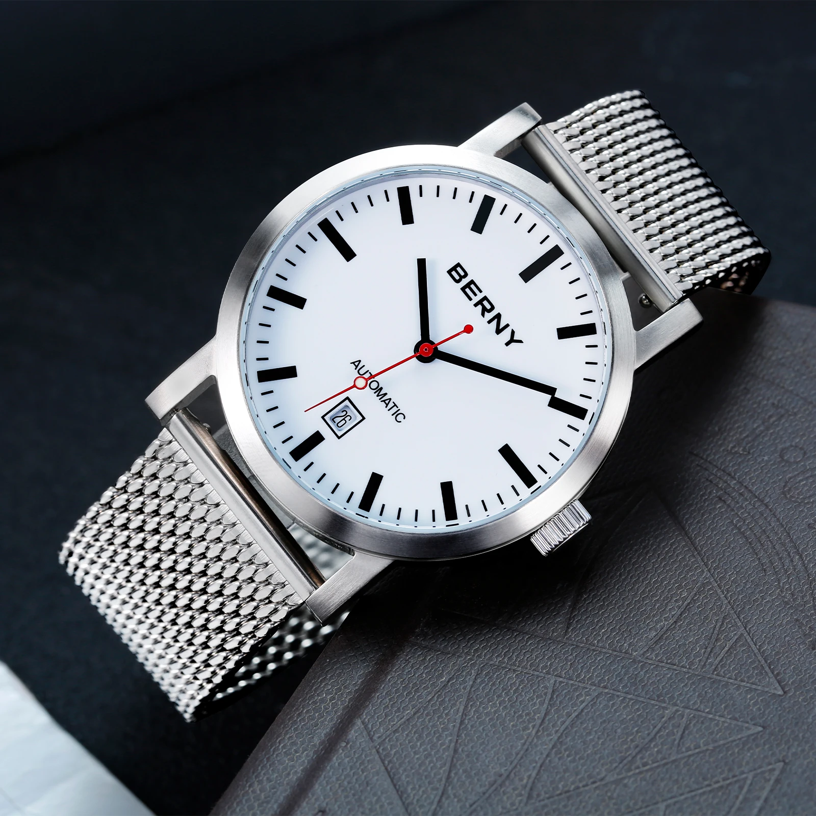 BERNY Men Wristwatch Mechanical Watch For Men Automatic Watches Original Luxury Brand Male Clock 5ATM Waterproof