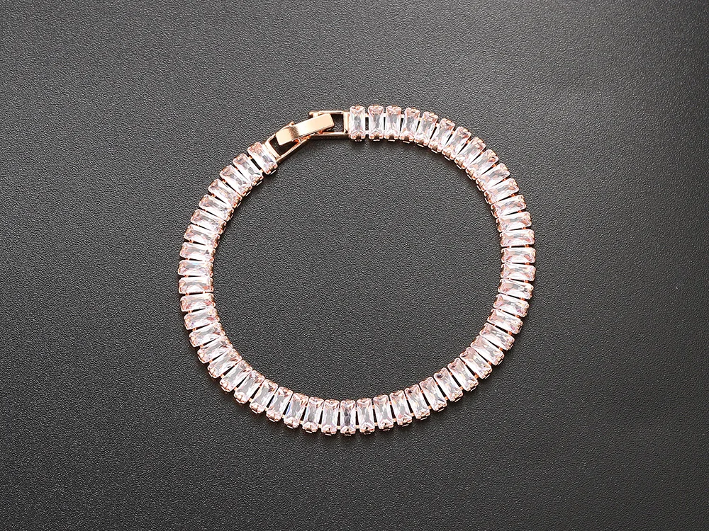 Iced Out Zircon Tennis Bracelet For Women Luxury Crystal Bracelets Men's Hand Chain Hippie Trendy Accessories Jewelry Gifts H167