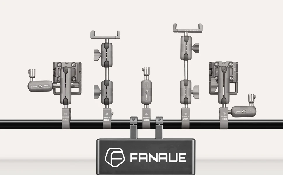 FANAUE Ball Head Adapter for Ram Mount with 1/4'-20 Threaded Post and Stainless Steel B Size1' Ball & 17mm Ball Bicycle Cradle