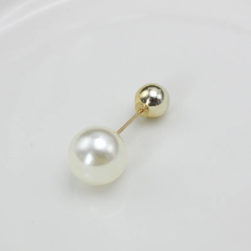 Big White Pearl Golden Ball Beads Clothing Brooches for Women Lapel Safety Sweater Coat Dress Pins Badge Buckle Accessories
