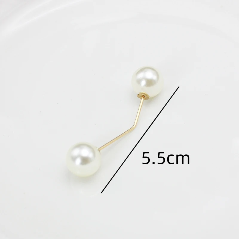 Big White Pearl Golden Ball Beads Clothing Brooches for Women Lapel Safety Sweater Coat Dress Pins Badge Buckle Accessories