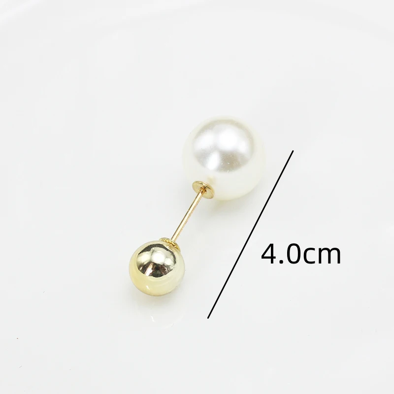 Big White Pearl Golden Ball Beads Clothing Brooches for Women Lapel Safety Sweater Coat Dress Pins Badge Buckle Accessories