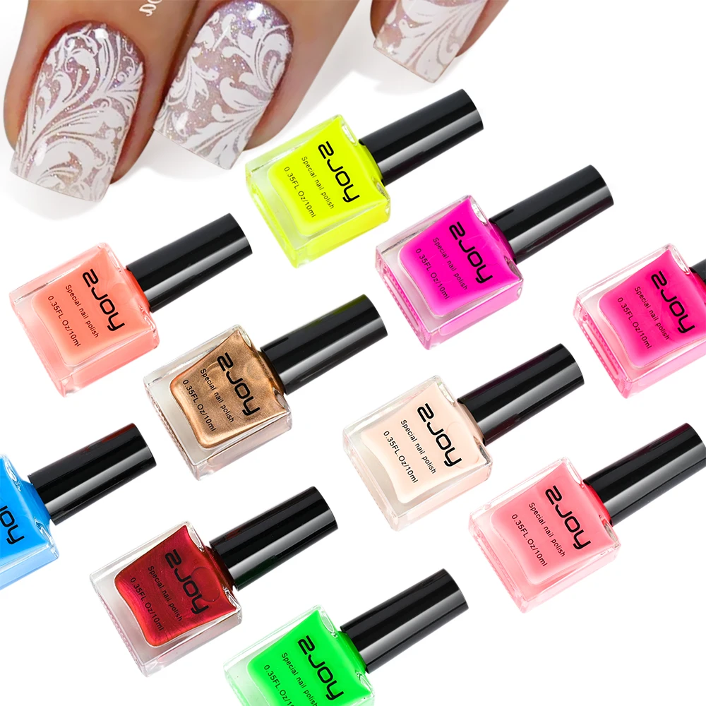 Nail Printing Stamping Gel Polish 10ml 30Colors Nail Art Printing Varnish for Stamping Plate Black White Gold Nails Lacquers