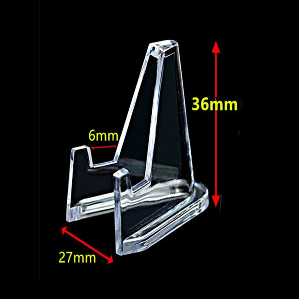 10pcs Transparent Acrylic Coin Display Stand Holders Photos Card Commemorative Challenge Coin Capsule Medal Support Racks